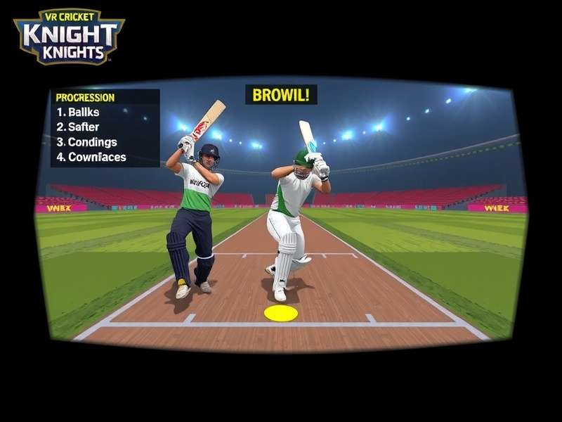 VR Cricket Knights batting gameplay
